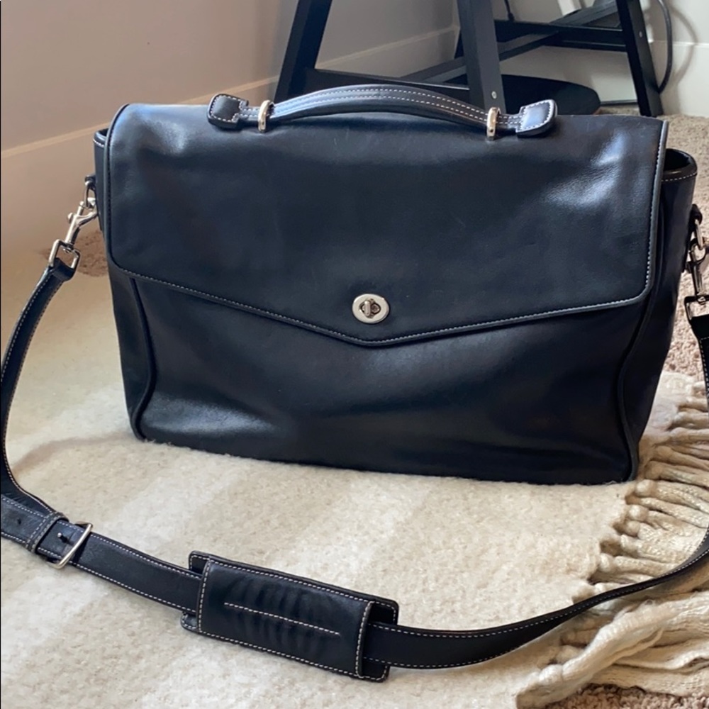 90’s Vintage Coach Black Briefcase
